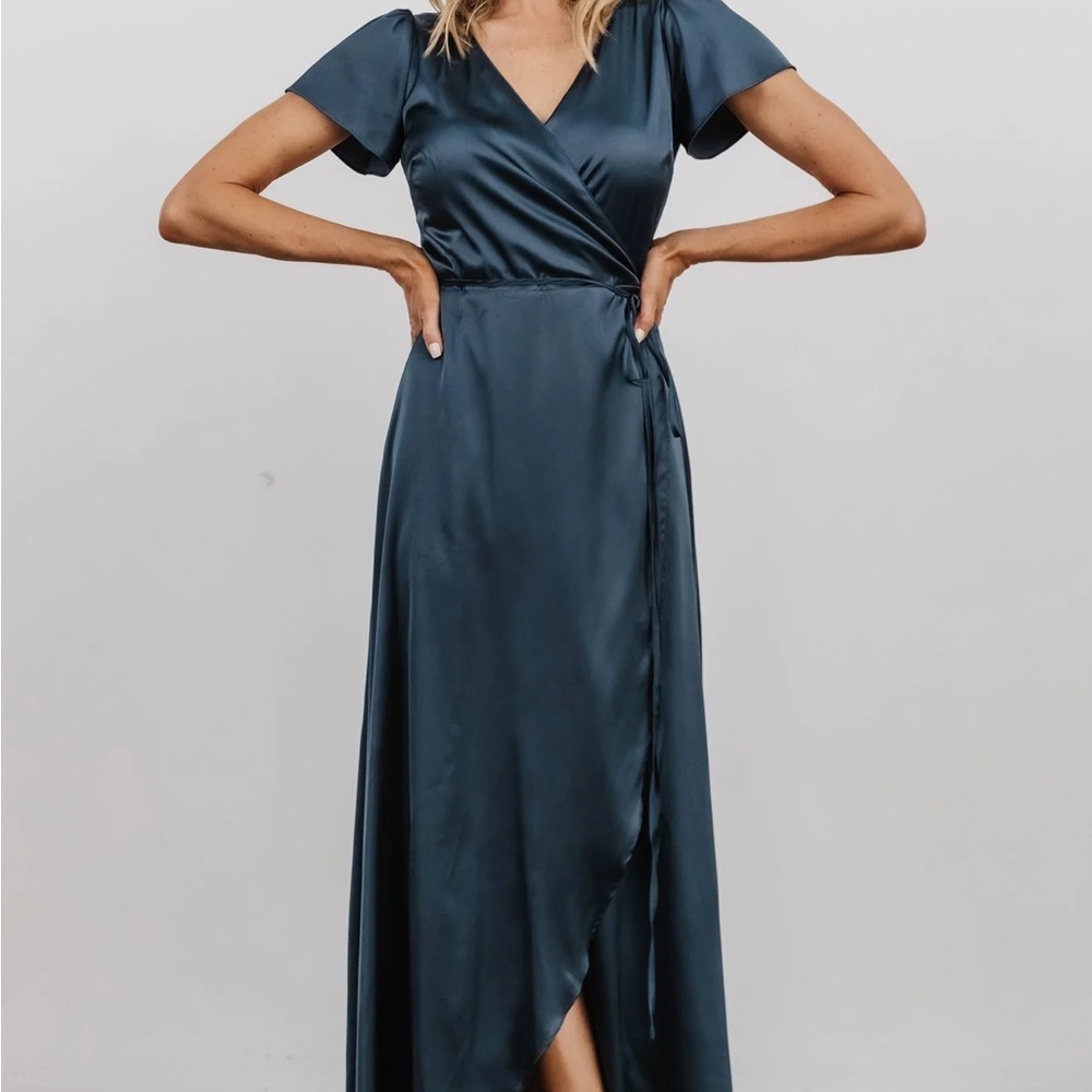 Baltic Born Satin Wrap Dress